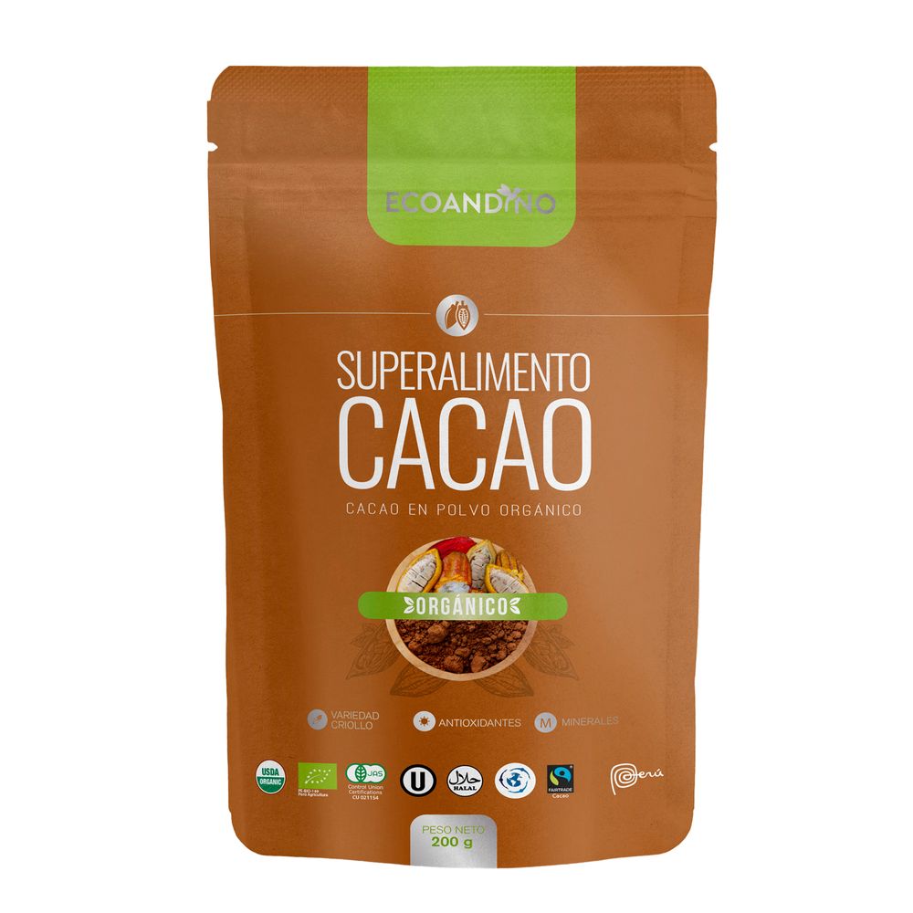 Cacao Organico en Polvo SANTO 200g